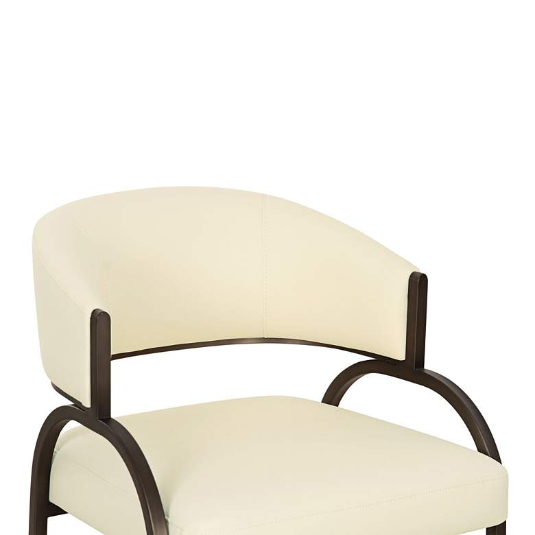 Image 2 TOV Tatum 21 1/4" Wide Cream Performance Vegan Leather Dining Chair more views