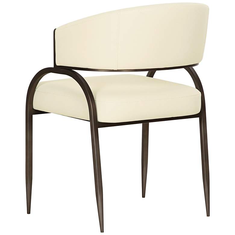 Image 4 TOV Tatum 21 1/4" Wide Cream Performance Vegan Leather Dining Chair more views