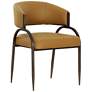 1_TOV Tatum 21 1/4" Wide Tan Vegan Leather Modern Dining Chair