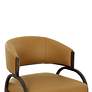 2_TOV Tatum 21 1/4" Wide Tan Vegan Leather Modern Dining Chair more views