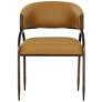 3_TOV Tatum 21 1/4" Wide Tan Vegan Leather Modern Dining Chair more views