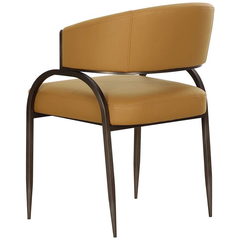 Image 4 TOV Tatum 21 1/4" Wide Tan Vegan Leather Modern Dining Chair more views