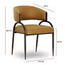 5_TOV Tatum 21 1/4" Wide Tan Vegan Leather Modern Dining Chair more views