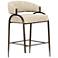 TOV Tatum 27 1/4" Cream Textured Boucle Modern Counter Stool
