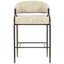 3_TOV Tatum 27 1/4" Cream Textured Boucle Modern Counter Stool more views