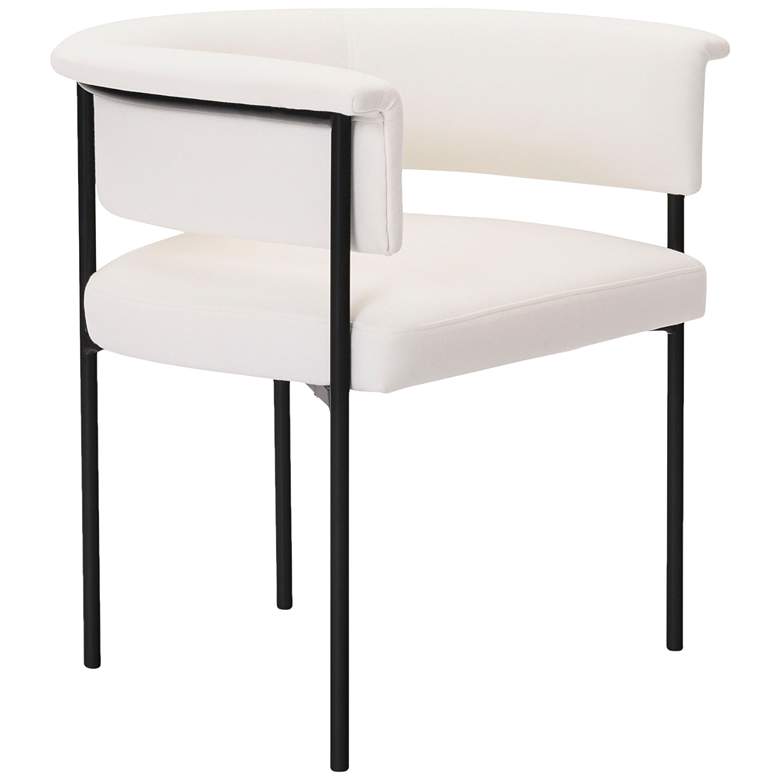 Image 1 TOV Taylor 25" Wide Cream Performance Linen Dining Chair