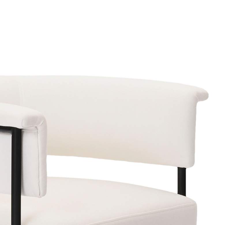 Image 2 TOV Taylor 25" Wide Cream Performance Linen Dining Chair more views
