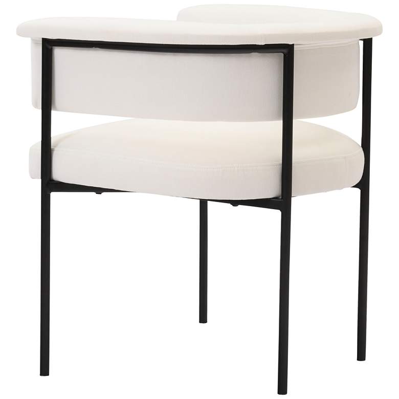 Image 5 TOV Taylor 25" Wide Cream Performance Linen Dining Chair more views