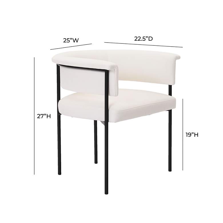 Image 6 TOV Taylor 25" Wide Cream Performance Linen Dining Chair more views
