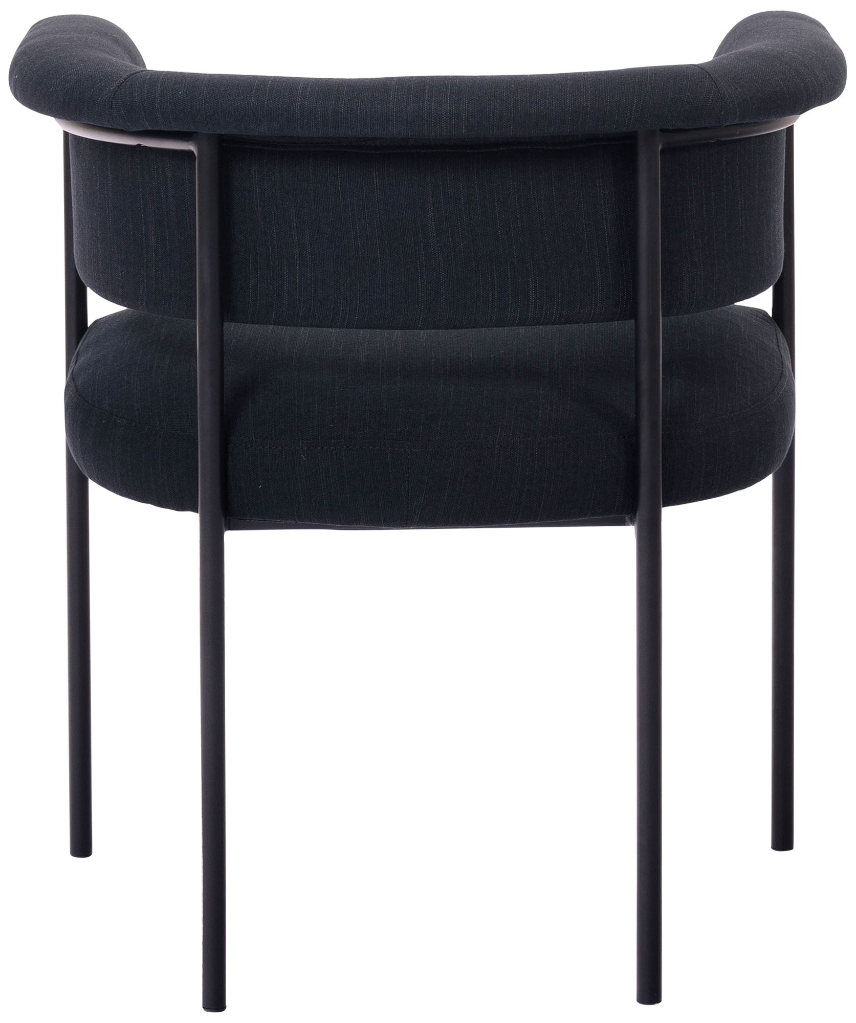 Image 4 TOV Taylor 25" Wide Modern Black Performance Linen Fabric Dining Chair more views