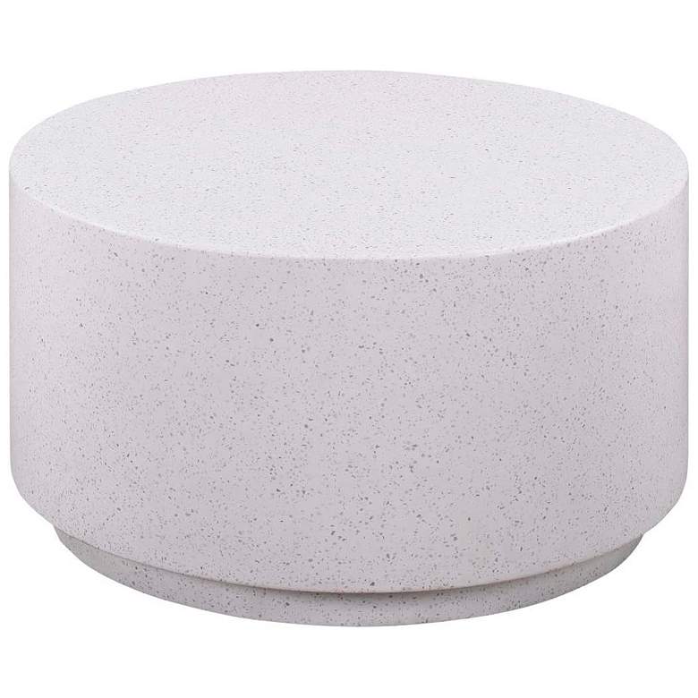 Image 1 TOV Terrazzo 27 1/2" Wide Light Speckled Round Concrete Coffee Table