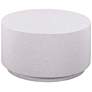 1_TOV Terrazzo 27 1/2" Wide Light Speckled Round Concrete Coffee Table