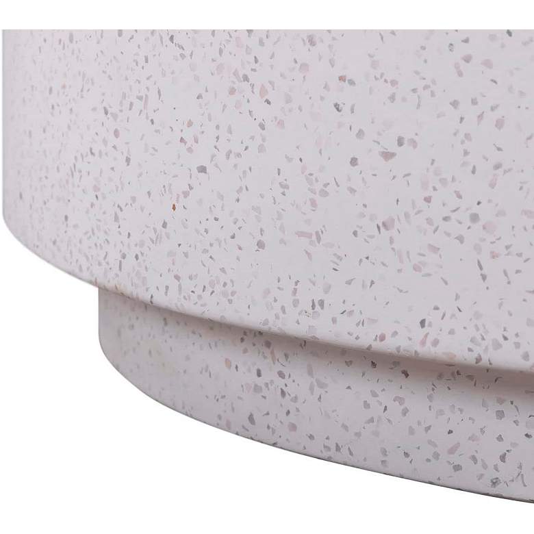 Image 4 TOV Terrazzo 27 1/2" Wide Light Speckled Round Concrete Coffee Table more views