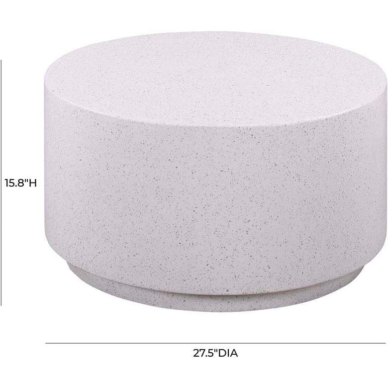 Image 6 TOV Terrazzo 27 1/2" Wide Light Speckled Round Concrete Coffee Table more views