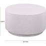 6_TOV Terrazzo 27 1/2" Wide Light Speckled Round Concrete Coffee Table more views