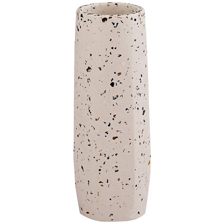 Image 1 TOV Terrazzo 6 3/4" High White Concrete Modern Decorative Vase
