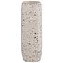 1_TOV Terrazzo 8 1/2" High Faux Marble White Concrete Decorative Vase