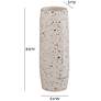 2_TOV Terrazzo 8 1/2" High Faux Marble White Concrete Decorative Vase more views