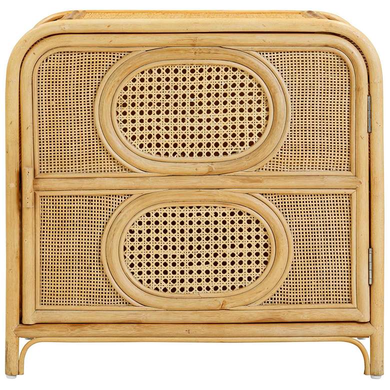Image 4 TOV Tina 27 1/4" Wide Natural Cane and Rattan 2-Shelf Nightstand more views