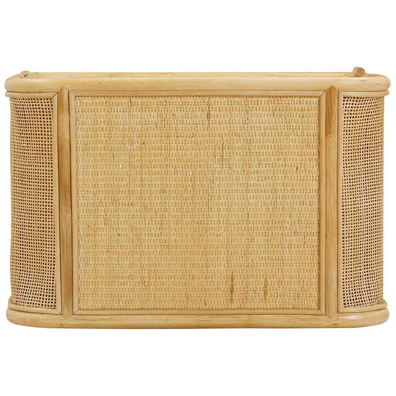 Image 5 TOV Tina 27 1/4" Wide Natural Cane and Rattan 2-Shelf Nightstand more views