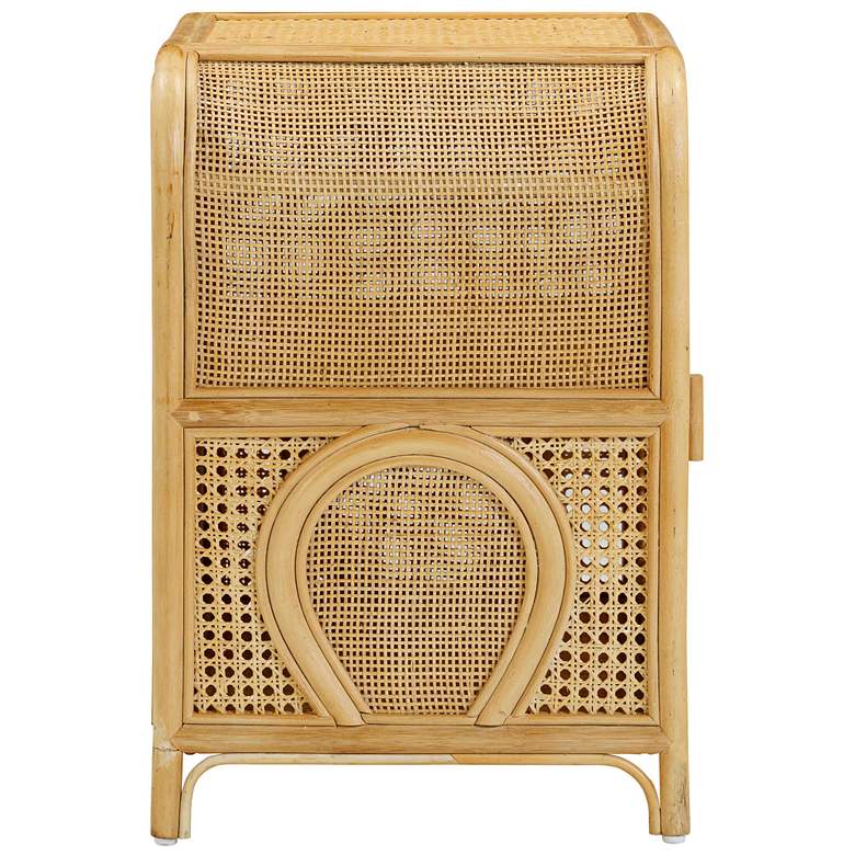 Image 6 TOV Tina 27 1/4" Wide Natural Cane and Rattan 2-Shelf Nightstand more views