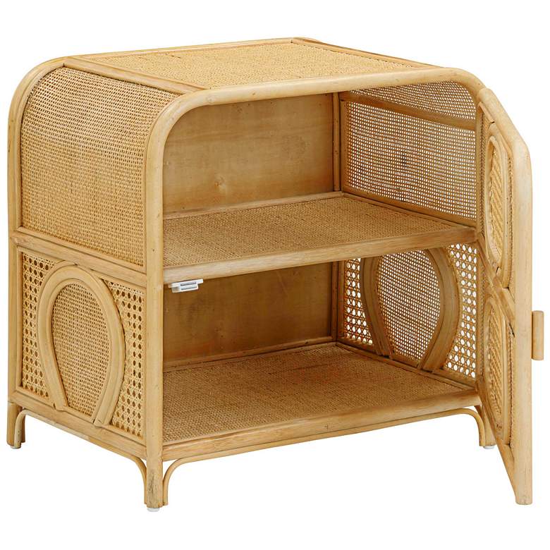 Image 7 TOV Tina 27 1/4" Wide Natural Cane and Rattan 2-Shelf Nightstand more views