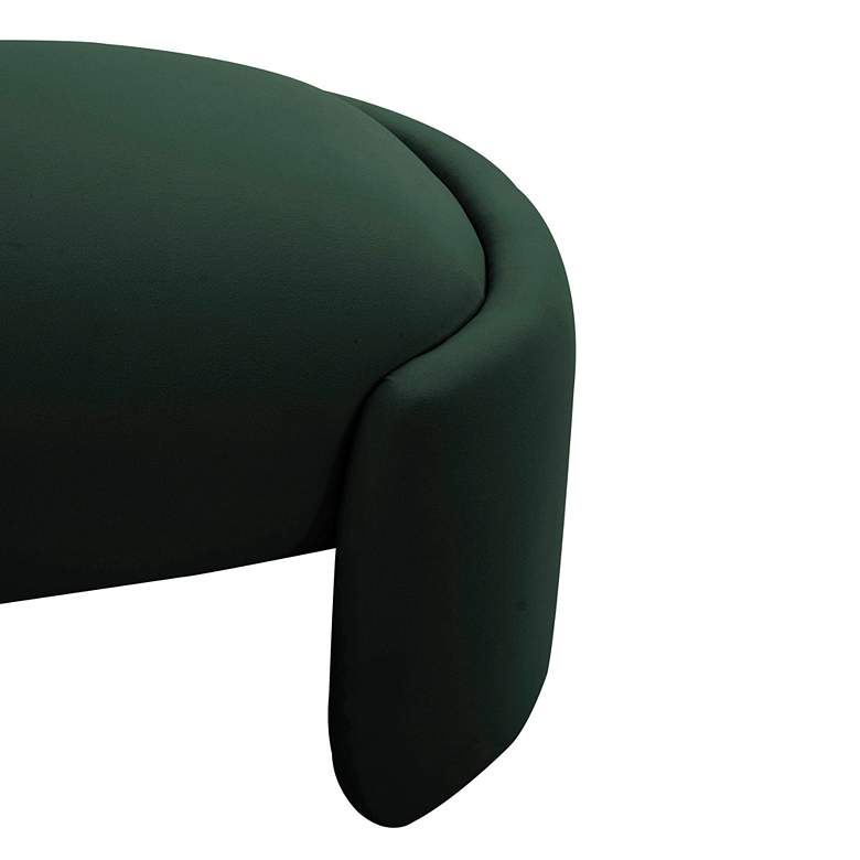Image 3 TOV Toledo 52 1/2" Wide Forest Green Velvet Fabric Bench more views