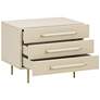 4_TOV Trident 28" Wide 3-Drawer Taupe Finish Modern Nightstand more views