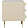 5_TOV Trident 28" Wide 3-Drawer Taupe Finish Modern Nightstand more views