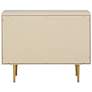 6_TOV Trident 28" Wide 3-Drawer Taupe Finish Modern Nightstand more views
