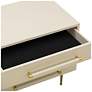 7_TOV Trident 28" Wide 3-Drawer Taupe Finish Modern Nightstand more views