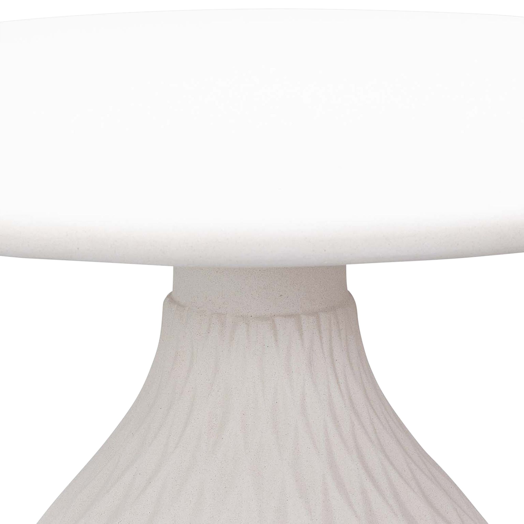 Image 3 TOV Tulum 27 1/2" Wide Modern Ivory Concrete Round Coffee Table more views