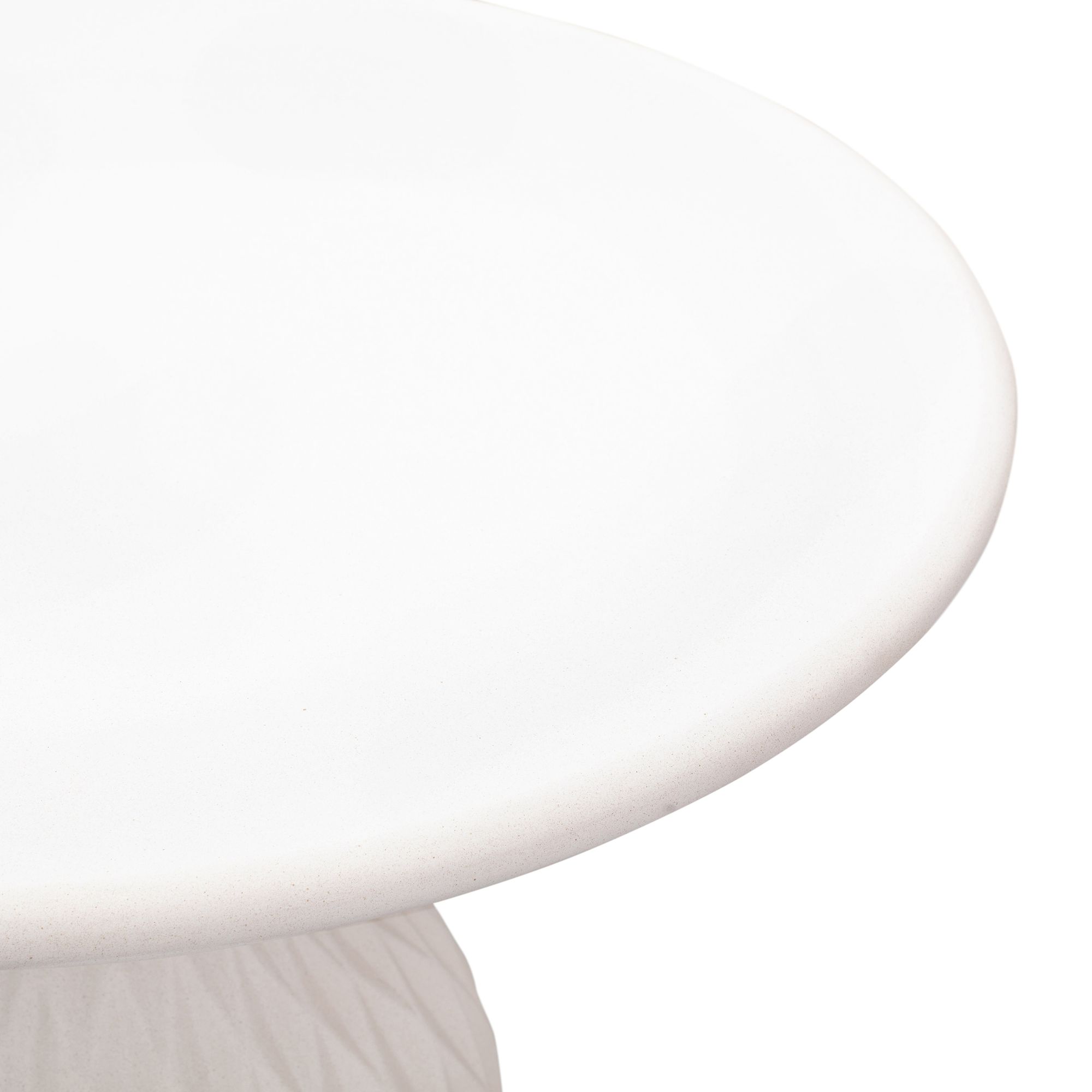 Image 7 TOV Tulum 27 1/2" Wide Modern Ivory Concrete Round Coffee Table more views