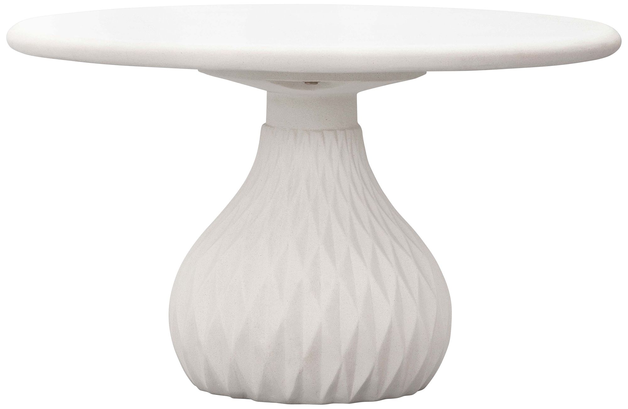 TOV Tulum 27 1/2" Wide Modern Ivory Concrete Round Coffee Table in scene