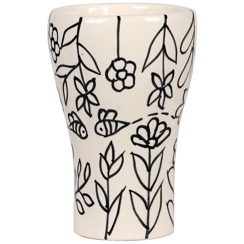 Image 2 TOV Velma 4 1/2" High Goofy Print Ceramic Drinkware Set of 4 more views