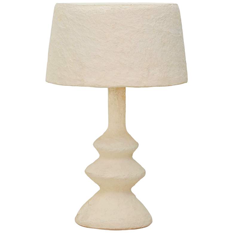 Image 1 TOV Vera 17" High Cream Cotton Mache Accent Table Lamp