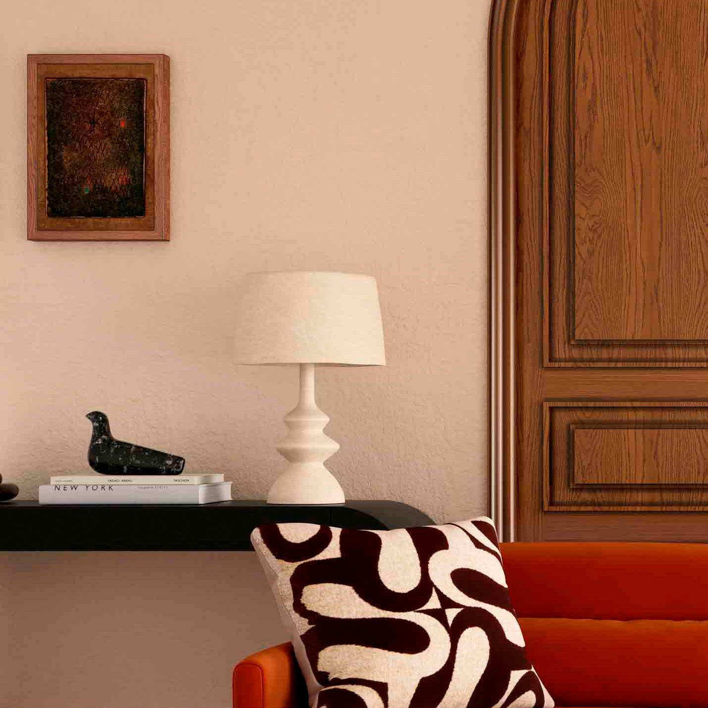 Image 5 TOV Vera 17" High Cream Cotton Mache Accent Table Lamp more views