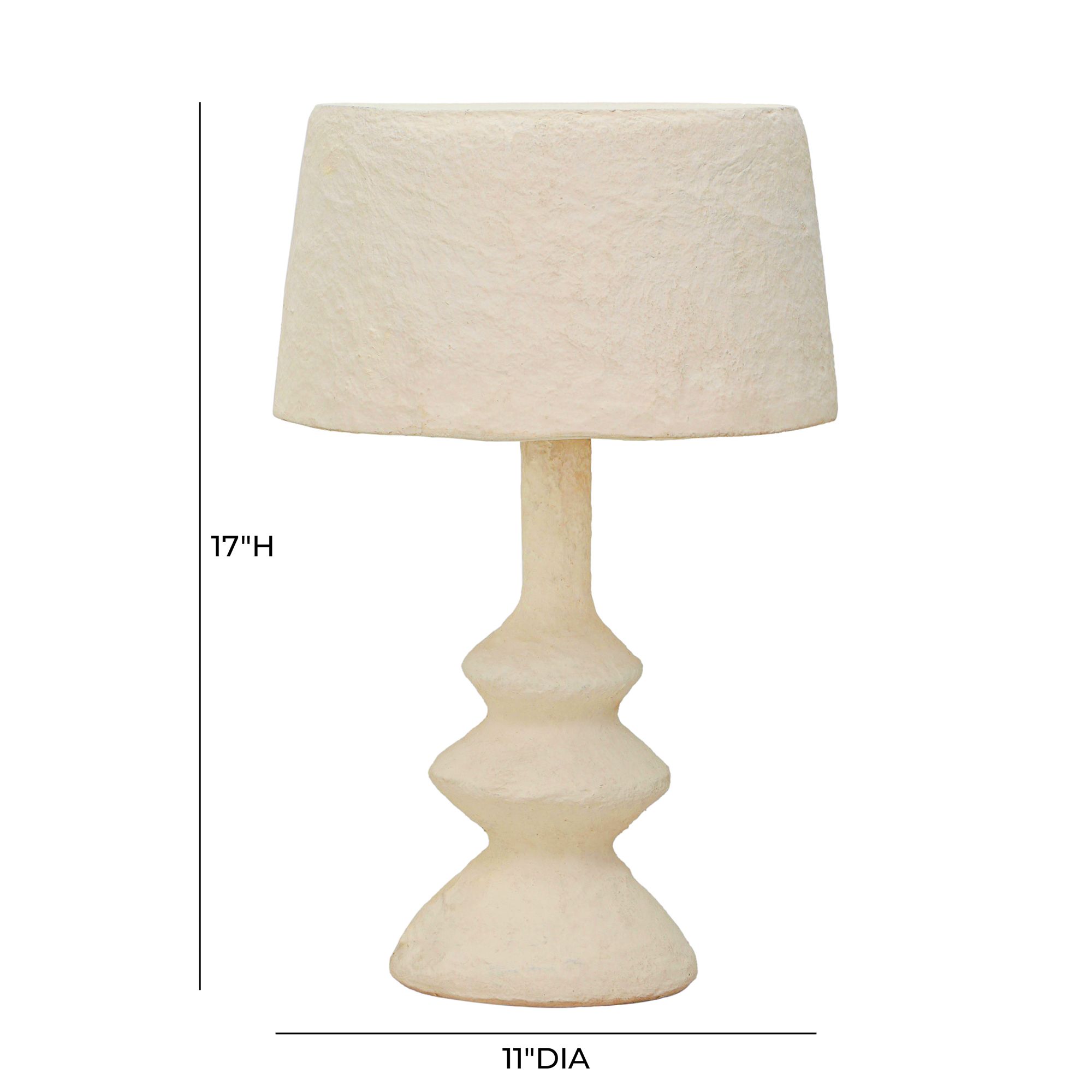 Image 6 TOV Vera 17" High Cream Cotton Mache Accent Table Lamp more views
