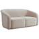 TOV Yara 70" Wide Modern Pleated Beige Velvet Loveseat