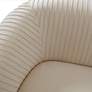 3_TOV Yara 70" Wide Modern Pleated Beige Velvet Loveseat more views