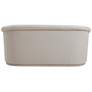 5_TOV Yara 70" Wide Modern Pleated Beige Velvet Loveseat more views