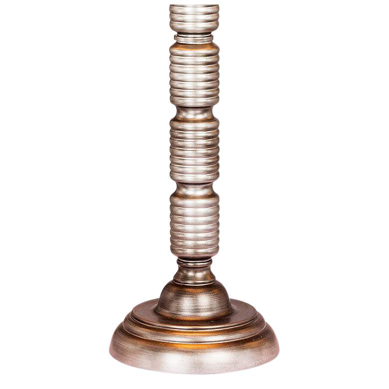 Image 2 Tova 30 1/2" Antique Silver Ribbed Metal Table Lamp Set of 2 more views