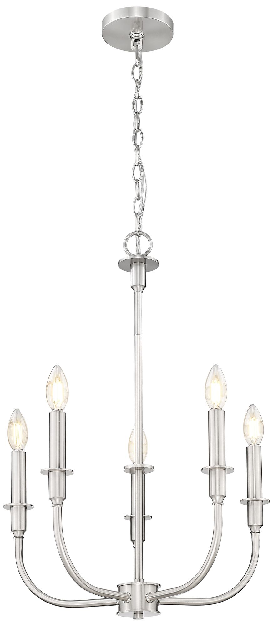 Tova by Z-Lite Brushed Nickel 5 Light Chandelier