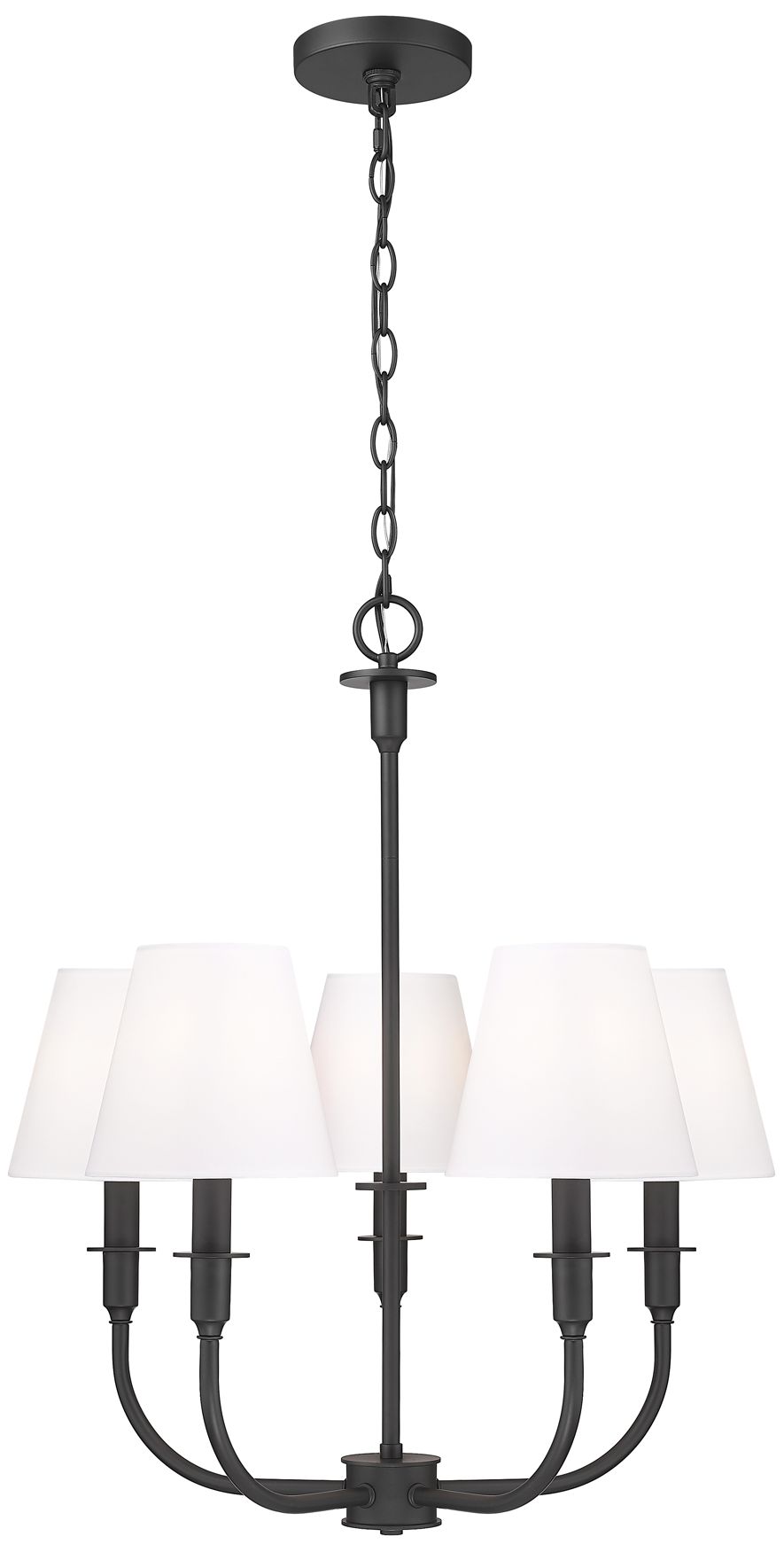 Tova by Z-Lite Matte Black 5 Light Chandelier
