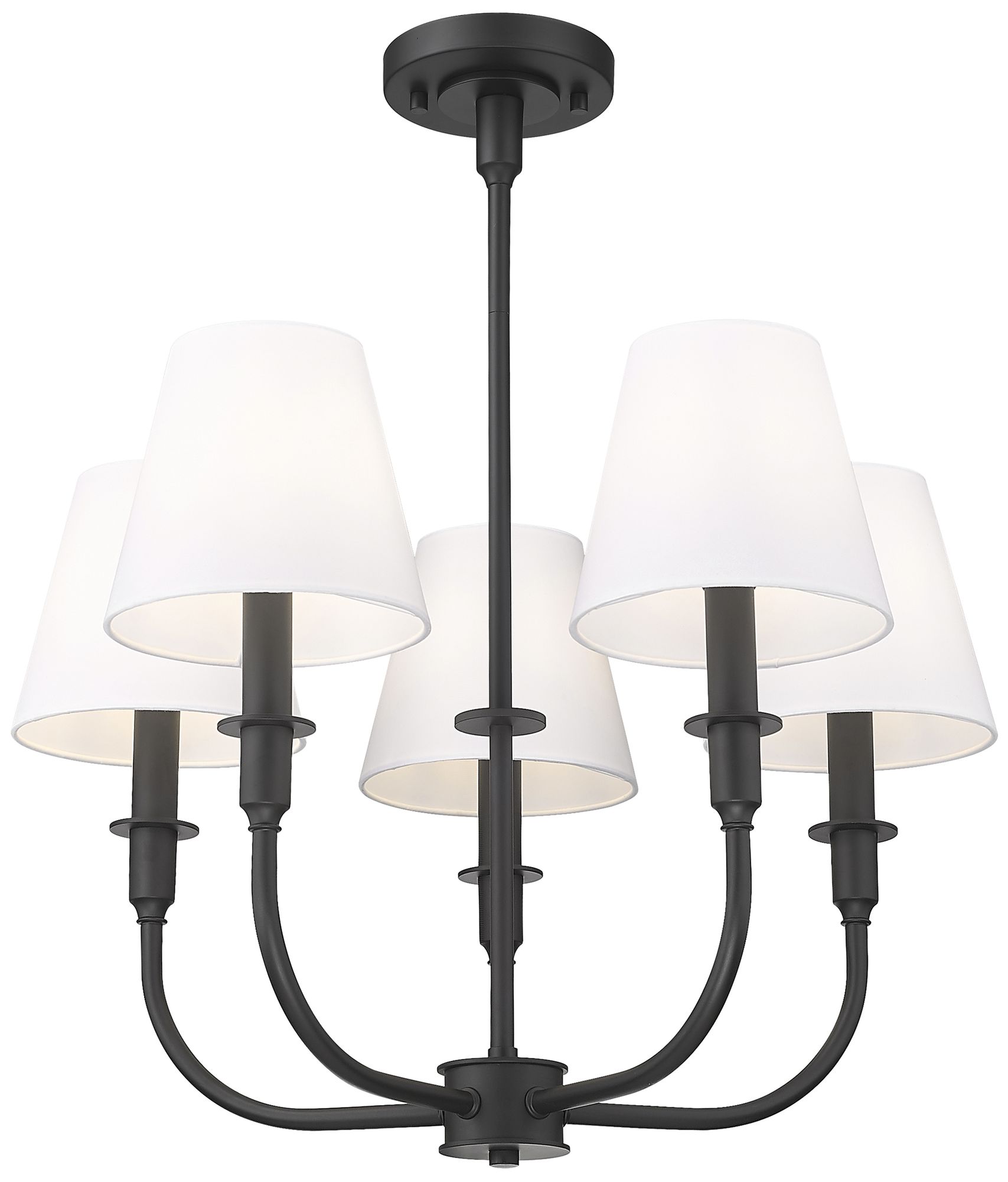 Image 4 Tova by Z-Lite Matte Black 5 Light Chandelier more views