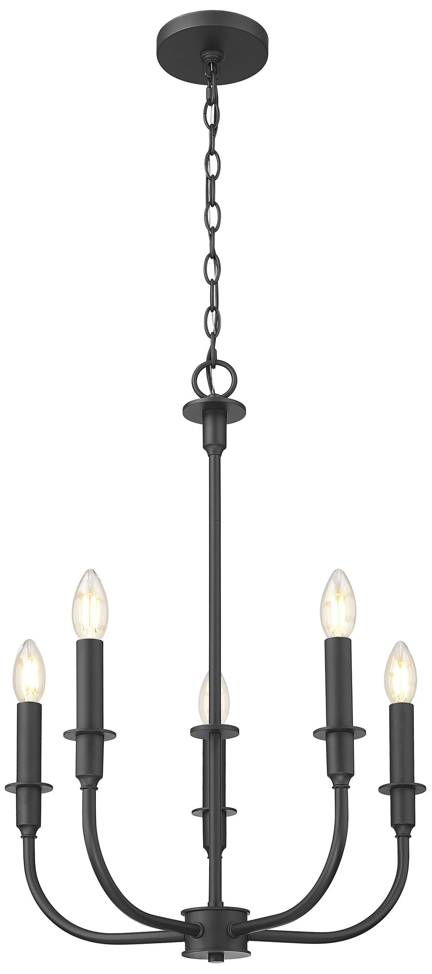 Image 5 Tova by Z-Lite Matte Black 5 Light Chandelier more views