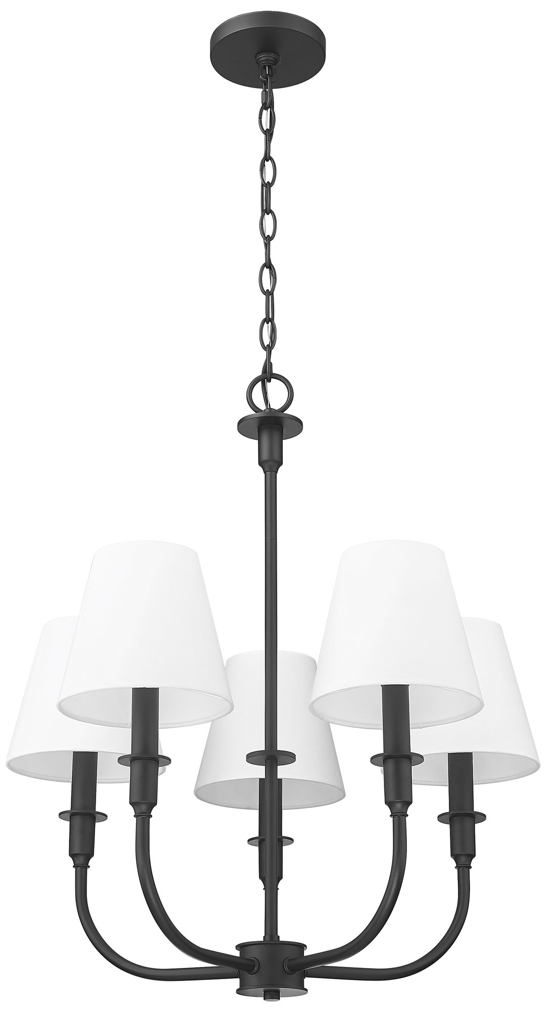 Image 7 Tova by Z-Lite Matte Black 5 Light Chandelier more views