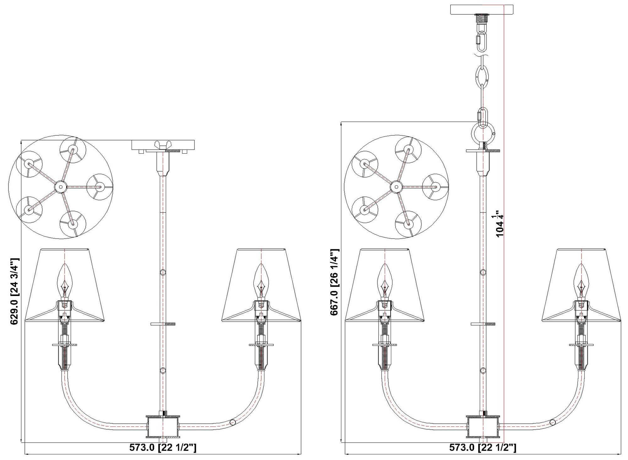 Tova by Z-Lite Matte Black 5 Light Chandelier