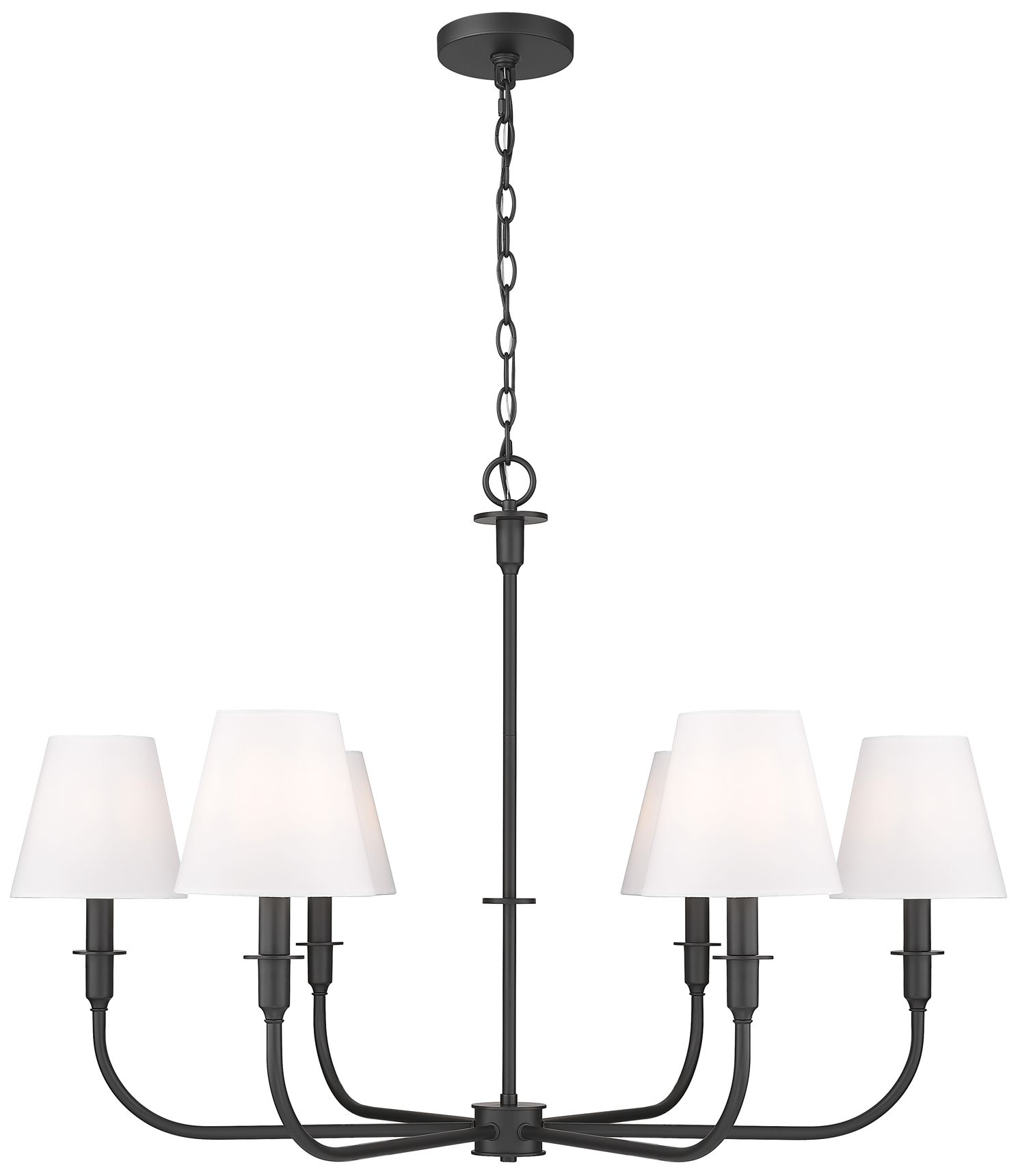 Tova by Z-Lite Matte Black 6 Light Chandelier