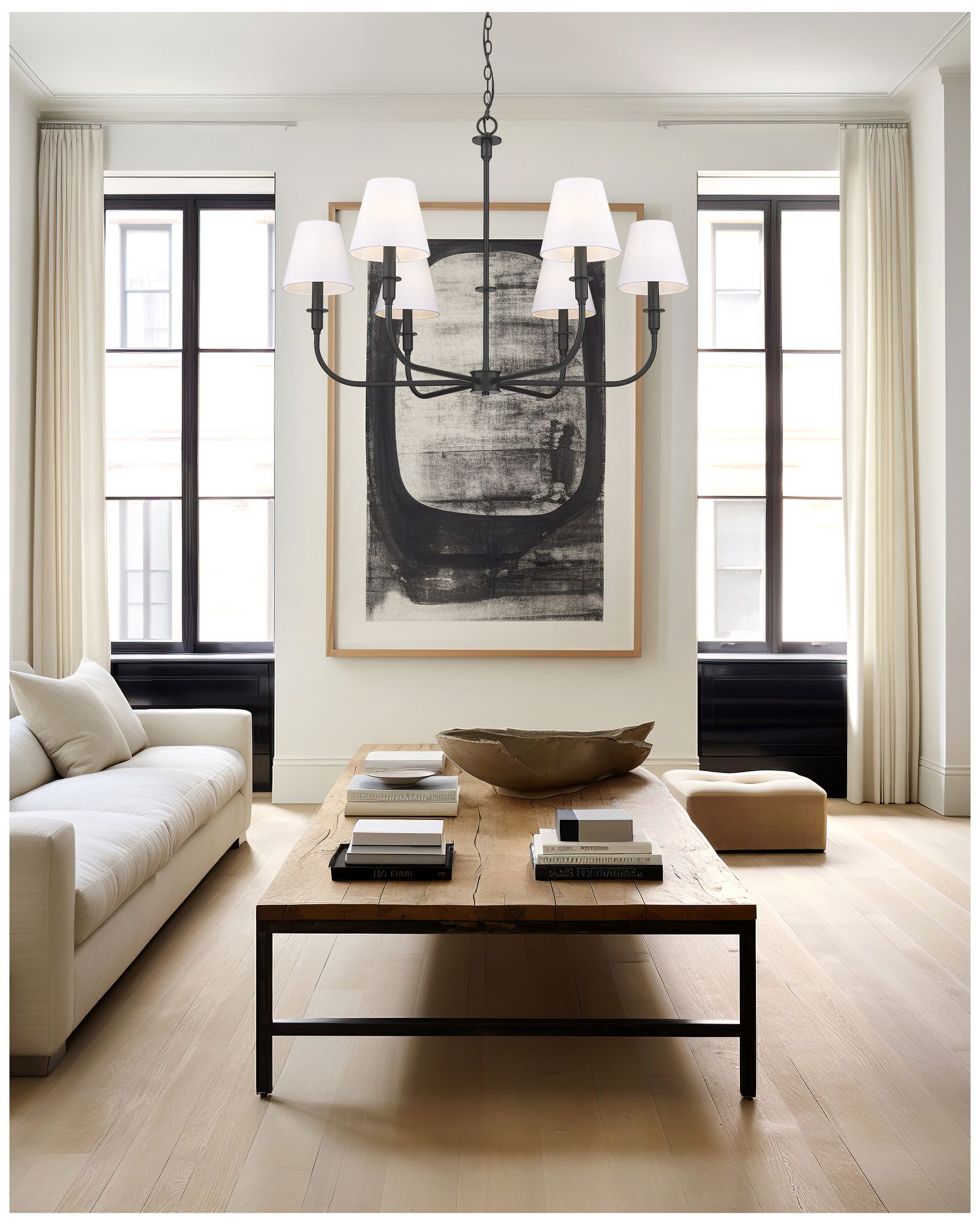Image 2 Tova by Z-Lite Matte Black 6 Light Chandelier more views